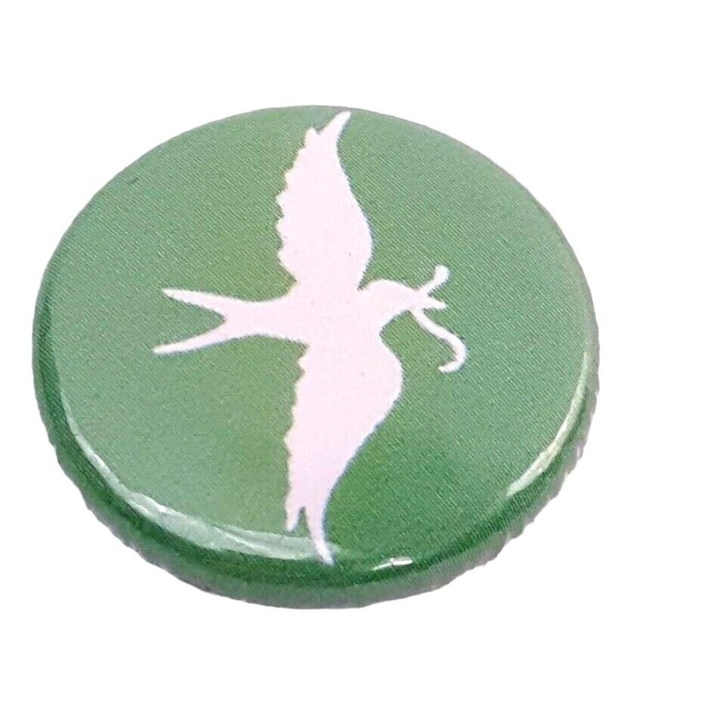 Alittlelark Button Art Pin Dove Olive Branch Silhouette Peace